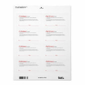 クリスマス定義の休日 ラベル (フルシート)