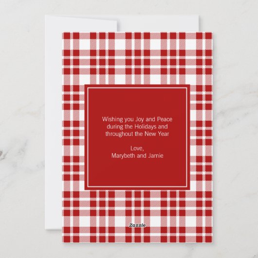 クリスマス定義フォトホリデーカード シーズンカード (裏面)