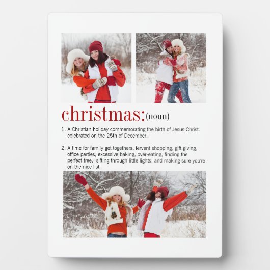 クリスマス定義フォトホリデー フォトプラーク (正面)