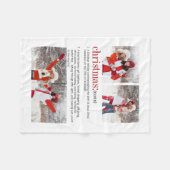 クリスマス定義フォトホリデー フリースブランケット (正面(横))