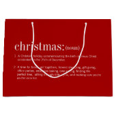 クリスマス定義ホリデイレッド ラージペーパーバッグ (正面)