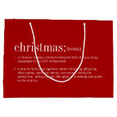 クリスマス定義ホリデイレッド ラージペーパーバッグ (裏面)