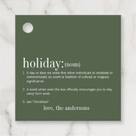 クリスマス定義ホリデーグリーン フェイバータグ