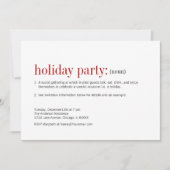 クリスマス定義ホリデーパーティー 招待状 (正面)