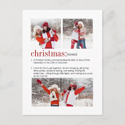 クリスマス定義3写真 シーズンポストカード (正面)