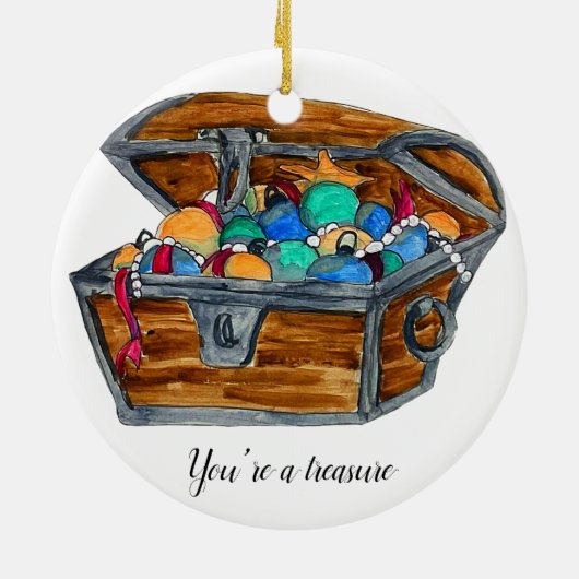 クリスマス宝箱 セラミックオーナメント (裏面)