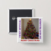 クリスマス実在の木 缶バッジ (正面&裏面)