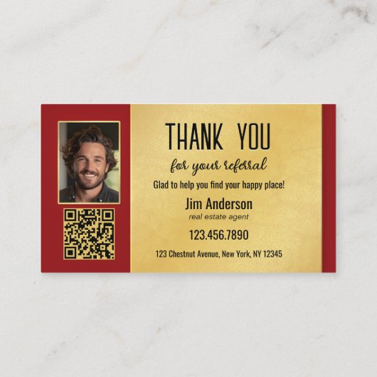 クリスマス実在エステートQRコード紹介カード 紹介カード (裏面)