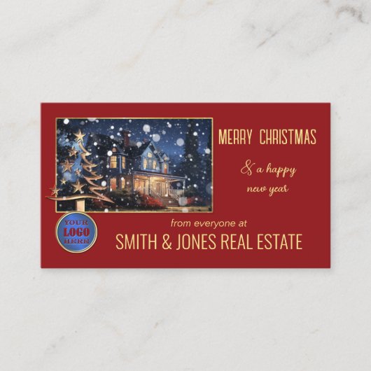 クリスマス実在エステートQRコード紹介カード 紹介カード (正面)