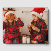 クリスマス実在思い出フォイル家族の写真 ゲストブック (裏面)