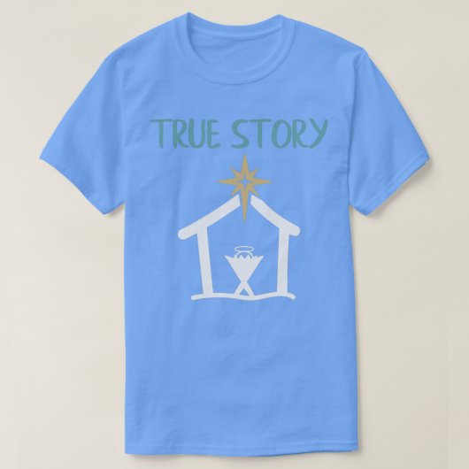 クリスマス実話出生 Tシャツ (デザイン正面)