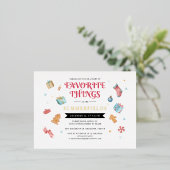 クリスマス家族のお気に入りの年次金ゴールド 箔シーズンポストカード (立ち正面)