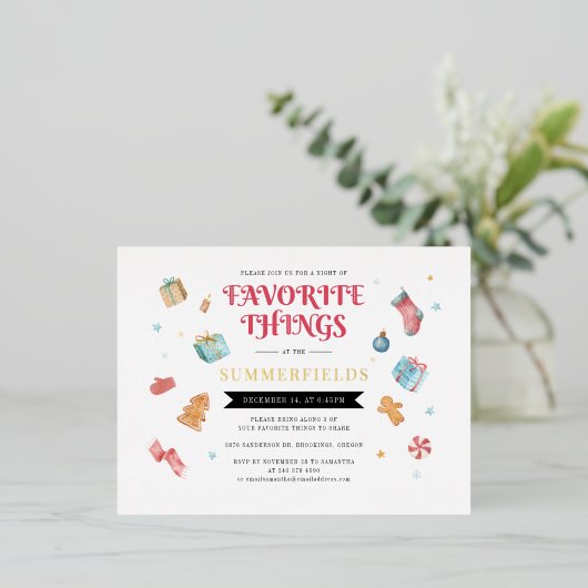 クリスマス家族のお気に入りの年次金ゴールド 箔シーズンポストカード (立ち正面)