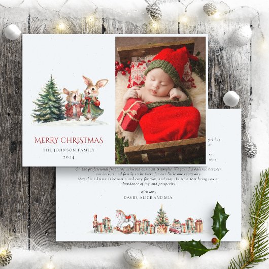 クリスマス家族のアニュアルレポートかわいいおもしろい家族 シーズンカード