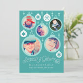 クリスマス家族のオーナメント シーズンカード (スタンド正面)