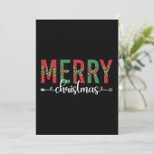 クリスマス家族のクリスマスお祝いギフト カード (スタンド正面)