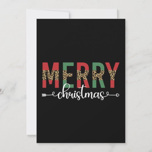 クリスマス家族のクリスマスお祝いプレゼント カード (正面)