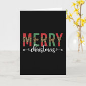 クリスマス家族のクリスマスお祝いプレゼント カード (黄色い花)