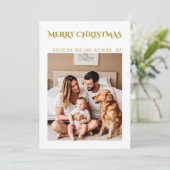 クリスマス家族のグリーティングカード - 祝祭的なホリデーシーズン 招待状 (スタンド正面)
