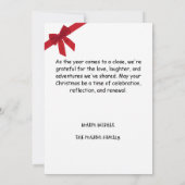 クリスマス家族のグリーティングカード - 祝祭的なホリデーシーズン 招待状 (裏面)