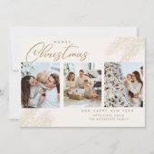 クリスマス家族のホリデーカード 招待状 (正面)