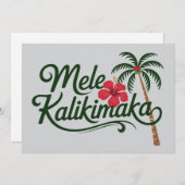 クリスマス家族のメレカリキマカハワイービーチ シーズンカード (正面/裏面)