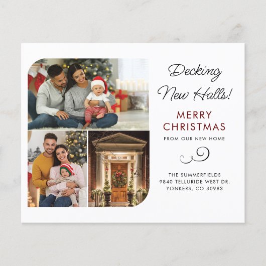 クリスマス家族の写真を移動カード (正面)