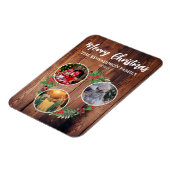 クリスマス家族の写真コラージュを作成する マグネット (左側)