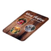 クリスマス家族の写真コラージュを作成する マグネット (左側)