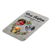 クリスマス家族の写真コラージュを作成する マグネット (左側)