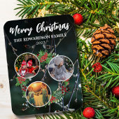 クリスマス家族の写真コラージュを作成する マグネット