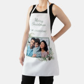 クリスマス家族の写真ホワイトコーンパインの名前 エプロン (インサイチュ)