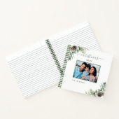 クリスマス家族の写真ホワイトコーンパインの名前 ノートブック (内部)