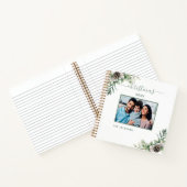 クリスマス家族の写真ホワイトコーンパインの名前 ノートブック (内部)