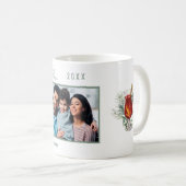 クリスマス家族の写真ホワイトホットドリンク コーヒーマグカップ (正面右)