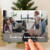 クリスマス家族の写真私たちの家からあなたの赤まで シーズンカード