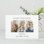 クリスマス家族の写真 ミニマルなクリスマスカード シーズンカード (スタンド正面)