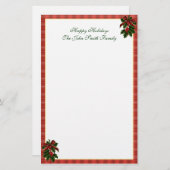 クリスマス家族の文房具 便箋 (正面/裏面)