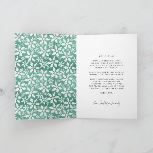 クリスマス家族の楽しい瞬間を捉えたインスピレーション シーズンカード (内部)