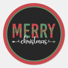 クリスマス家族の祝いギフト ラウンドシール