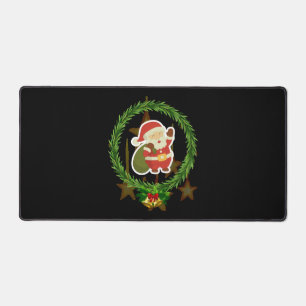 クリスマス家族へのメリークリスマスプレゼント デスクマット