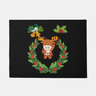 クリスマス家族へのメリークリスマスプレゼント ドアマット