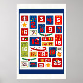 クリスマス家族カウントダウンアドベントカレンダー ポスター (正面)