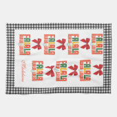 クリスマス家族カラオケ会 キャロル合唱団 キッチンタオル (横)