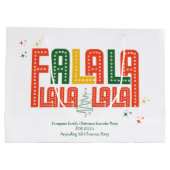 クリスマス家族カラオケ会 贈り物交換 ラージペーパーバッグ (裏面)