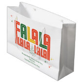 クリスマス家族カラオケ会 贈り物交換 ラージペーパーバッグ (正面アングル)