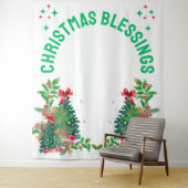 クリスマス家族再会フォトバックドロップ タペストリー (インサイチュ)