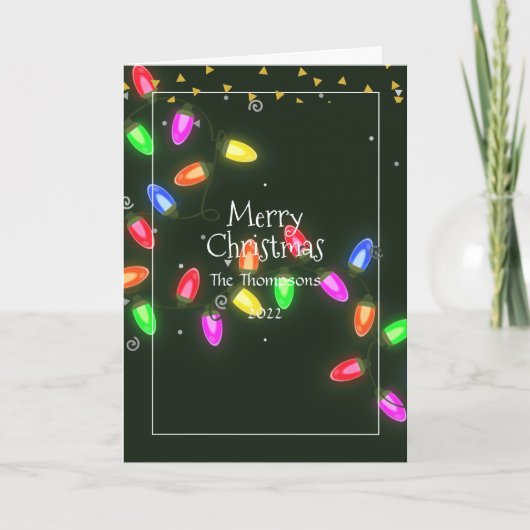 クリスマス家族写真のホリデーカード シーズンカード (正面)