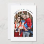 クリスマス家族写真のホリデーカード 招待状 (正面)