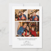 クリスマス家族写真のホリデーカード 招待状 (裏面)